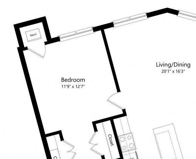 Brighton Oaks_2 Bedroom Floor Plan_2E